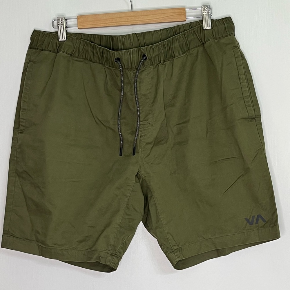 RVCA Olive Green Men's Flat Front Shorts